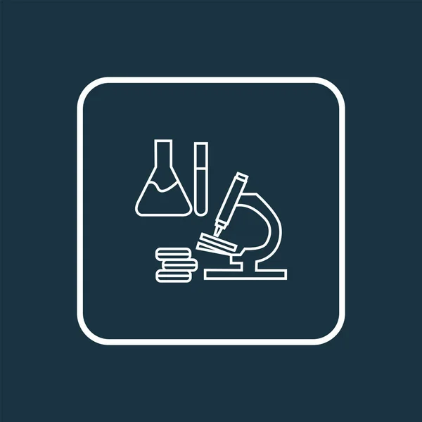 Símbolo de línea de icono de investigación científica. Elemento de laboratorio aislado de calidad premium en estilo moderno . —  Fotos de Stock