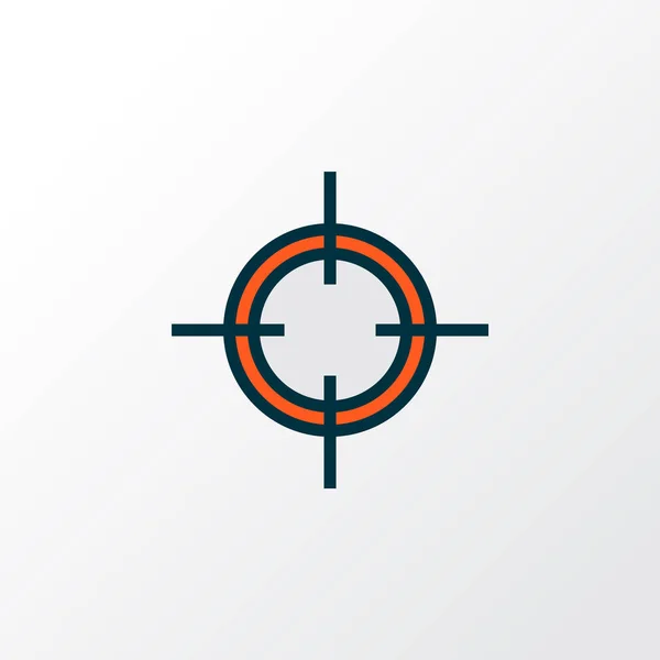 Sniper εικονίδιο στόχο χρωματισμένο σύμβολο γραμμής. Υψηλής ποιότητας απομονωμένο στοιχείο στόχευσης σε μοντέρνο στυλ. — Διανυσματικό Αρχείο