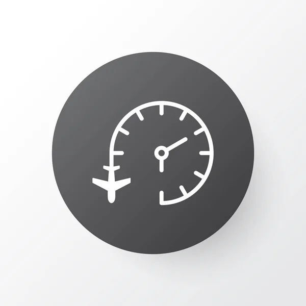 Icono de tiempo de vuelo símbolo. Elemento de reloj de viaje aislado de calidad premium en estilo moderno . — Foto de Stock