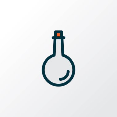 Yağ şişesi renkli çizgi sembolü. Moda tarzında birinci kalite izole şişe ögesi.