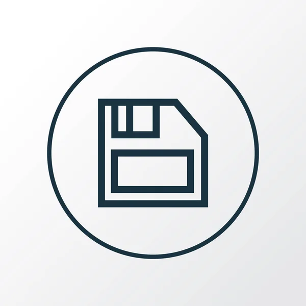 Floppy disk icon line symbol. Premium quality isolated diskette element in trendy style. — 스톡 벡터