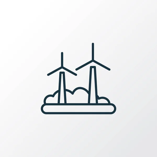 Symbole de ligne icône éolienne. Élément isolé de moulin à vent de qualité supérieure dans un style tendance . — Image vectorielle