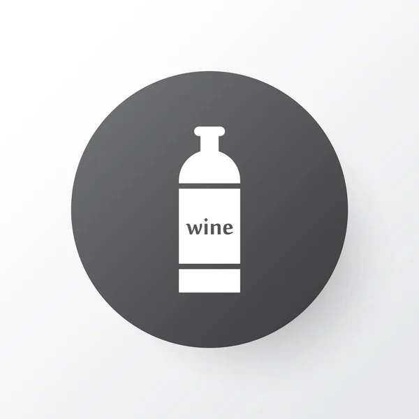 Botella de vino icono símbolo. Elemento cabernet aislado de primera calidad en estilo moderno . — Vector de stock
