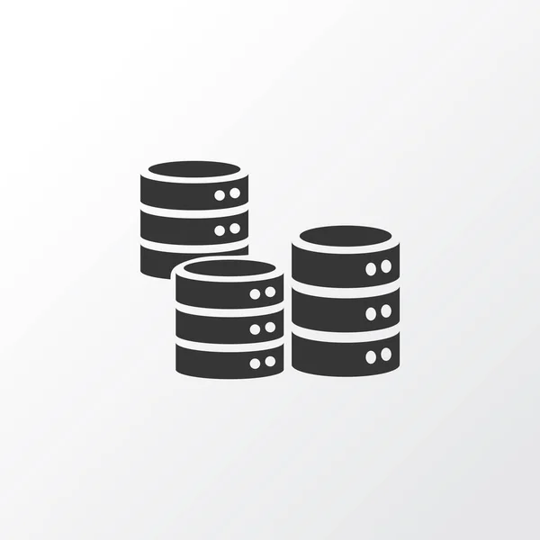 Data storage icon symbol. Premium quality isolated database element in trendy style. — Stock Photo, Image
