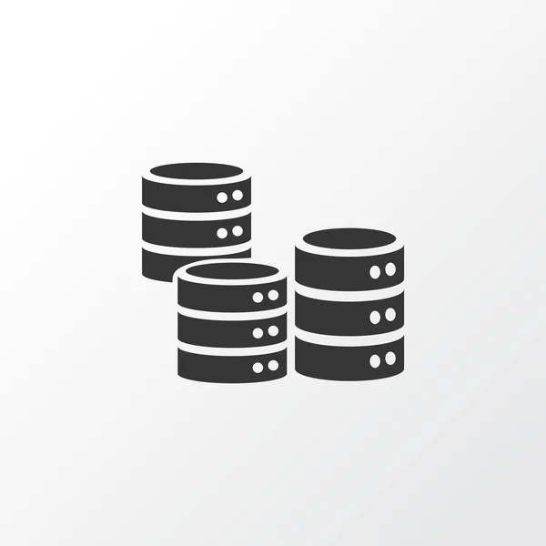 Data storage icon symbol. Premium quality isolated database element in trendy style. — Stock Vector