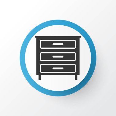 Şifoniyer simgesi simgesi. Premium Kalite izole büfe öğe trendy tarzı.