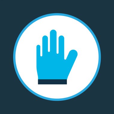 Bahçe eldiven simgesi renkli sembol. Premium kalite lateks moda stil öğesinde izole.