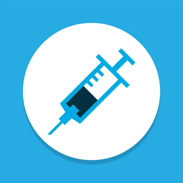 Spuit pictogram gekleurd symbool. Premium kwaliteit geïsoleerd vaccin in trendy stijl. — Stockvector