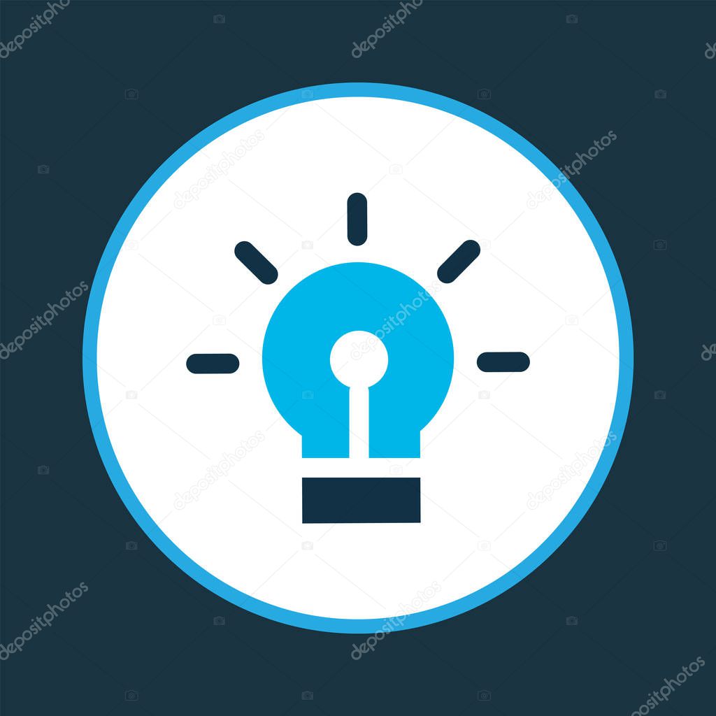 Idea icon colored symbol. Premium quality isolated bulb element in trendy style.