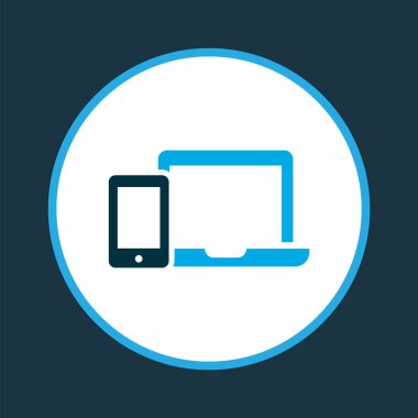 Gadget simgesi renkli sembol. Moda biçiminde birinci kalite izole aygıt ögesi.