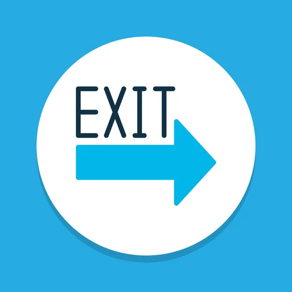 Exit sign icon colored symbol. Premium quality isolated escape element in trendy style. — Stock Photo, Image
