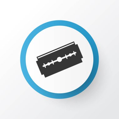 Ustura simgesi. Kaliteli kalite izole edilmiş keskin element modada.