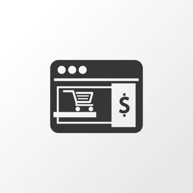 İniş sayfası simgesi. Moda tarzında birinci kalite izole içerik ögesi.