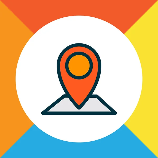 Map-Pin-Symbol farbige Liniensymbol. Premium-Qualität isolierte Destination Element im trendigen Stil. — Stockfoto