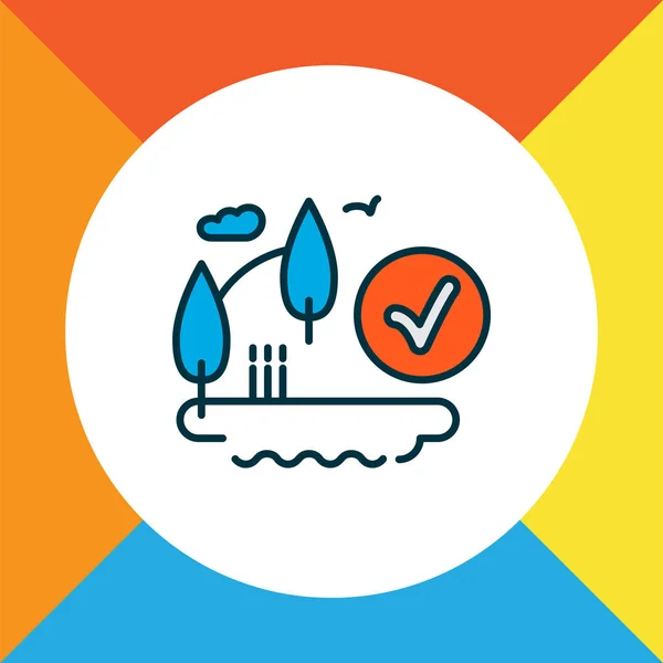 Eia simge renkli çizgi sembolünü onayladı. Premium kalite izole edilmiş öge modada.