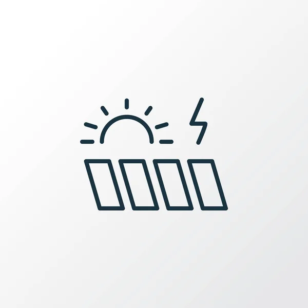 Napenergia ikon vonal szimbólum. Prémium minőségű elszigetelt napelem trendi stílusban. — Stock Fotó