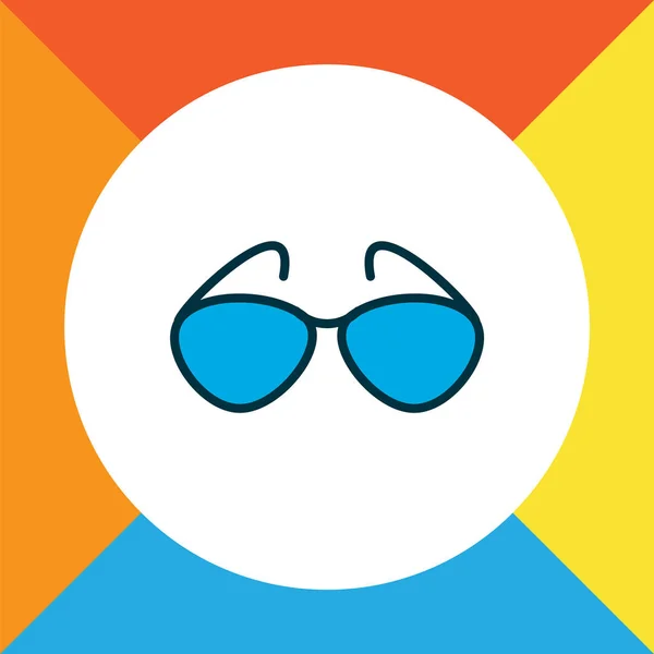 Zonnebril pictogram gekleurde lijn symbool. Premium kwaliteit geïsoleerde bril element in trendy stijl. — Stockfoto
