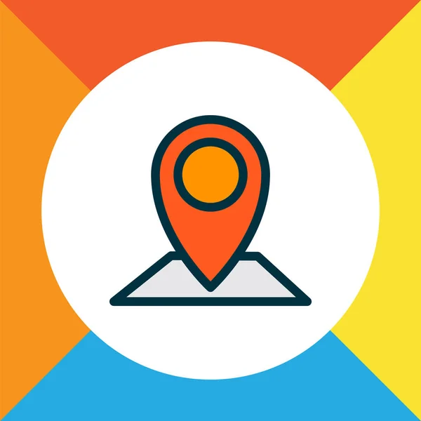 Map pin icon colored line symbol. Premium quality isolated destination element in trendy style. — 스톡 벡터