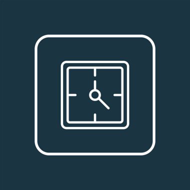 Saat simgesi satır sembolü. Premium kalite izole izle öğe trendy tarzı.