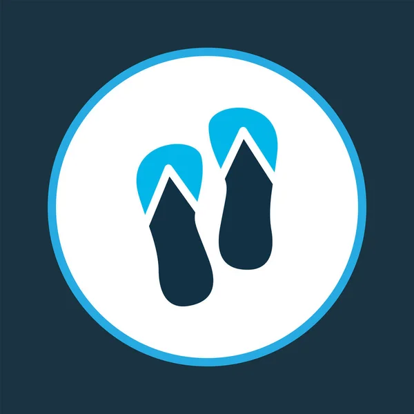 Flip flops ikon färgad symbol. Premium kvalitet isolerade stranden sandal element i trendig stil. — Stock vektor