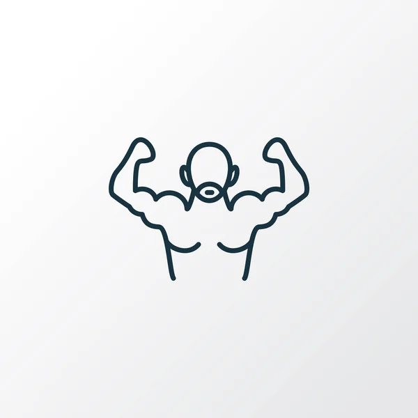 Bodybuilder Symbolleiste Symbol. Hochwertiges isoliertes Fitness-Element im trendigen Stil. — Stockfoto