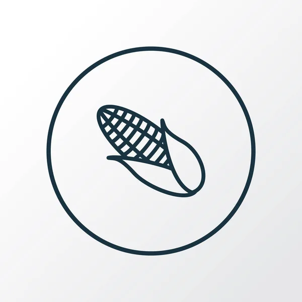 Kukurydza ikonę symbolu liniowego. Wysokiej jakości na białym tle kukurydzy element w modnym stylu. — Zdjęcie stockowe