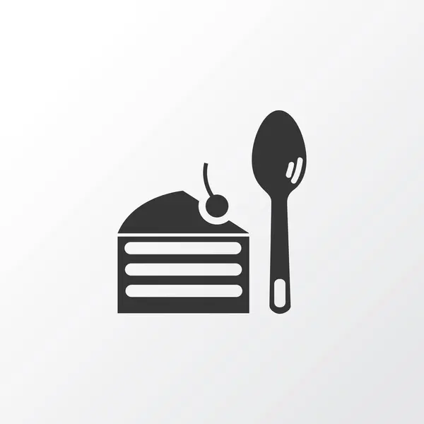 Teaspoon icon symbol. Premium quality isolated dessert spoon element in trendy style. — Stock Photo, Image