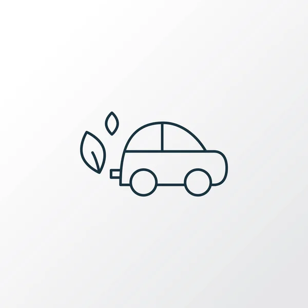 Öko autó ikon vonal szimbólum. Prémium minőségű elszigetelt autó elem trendi stílusban. — Stock Fotó