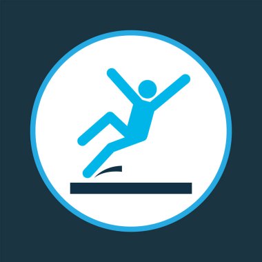 Kaygan alan simgesi renkli sembol. İzole üstün kaliteli Güz moda stil öğesinde.