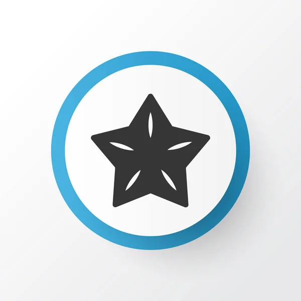 Starfruit 아이콘 기호입니다. 최신 유행 스타일에 프리미엄 품질 절연된 carambola 요소. — 스톡 벡터