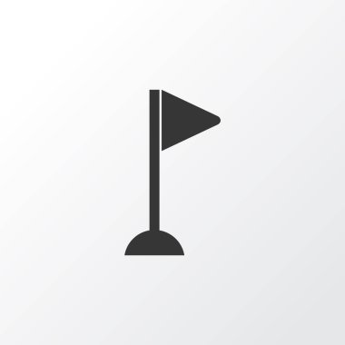 Bayrak işareti simgesi. Moda biçiminde birinci kalite izole edilmiş flama ögesi.