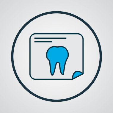 Tooth x-ray icon colored line symbol. Premium quality isolated radiology element in trendy style.