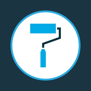 Paten fırçası renkli sembol. Kaliteli kalite izole boya elementi modada.