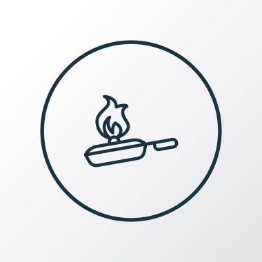 Pişirme simge satır sembolü. Premium kalite izole pan öğenin trendy tarzı.