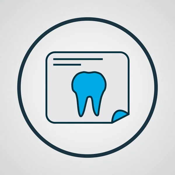 Tooth x-ray icon colored line symbol. Premium quality isolated radiology element in trendy style. — 스톡 벡터