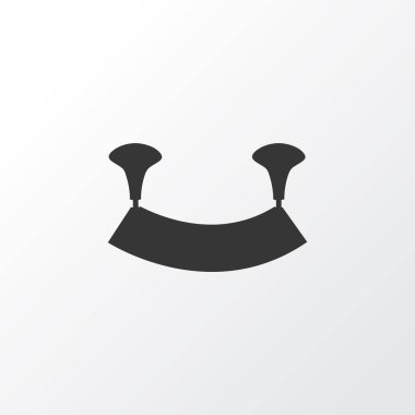 Kıyma bıçağı simgesi. Moda tarzında birinci kalite yalıtılmış rockçı bıçağı elementi.