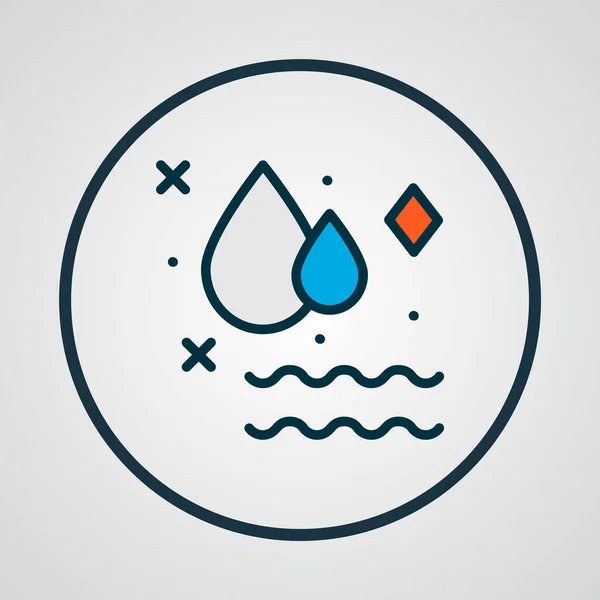 Καθαρό νερό εικονίδιο έγχρωμη γραμμή σύμβολο. Υψηλής ποιότητας απομονωμένο στοιχείο πτώση σε μοντέρνο στυλ. — Διανυσματικό Αρχείο