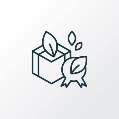 Doğal ürün ikonu çizgisi sembolü. Premium kalite izole edilmiş organik element modada.