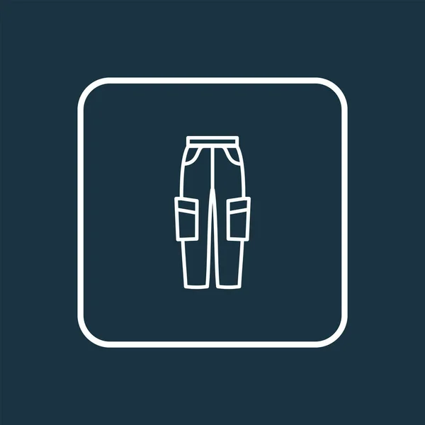 Pantalon cargo icône ligne symbole. Élément de jeans isolés de qualité Premium dans un style branché . — Photo