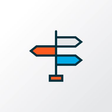 İmza simgesi renkli çizgi sembolü. Kaliteli kalite izole kılavuz ögesi modada.