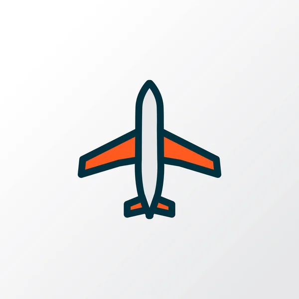 Flygplansikonfärgade linjesymbol. Premium kvalitet isolerade flygplan element i trendig stil. — Stockfoto