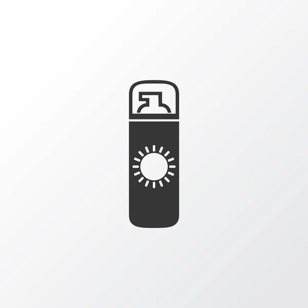 Sonnenschutzsymbol. hochwertige isolierte Sonnenbräune im trendigen Stil. — Stockvektor