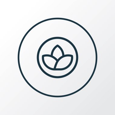 Lotus simge satır sembolü. Premium kalite izole lily öğe trendy tarzı.