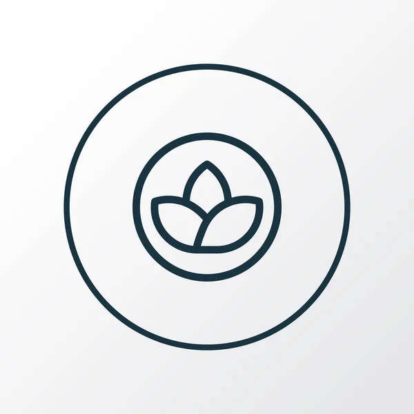 Lotus ikonę symbolu liniowego. Elementu na białym tle lily jakości premium w modnym stylu. — Zdjęcie stockowe