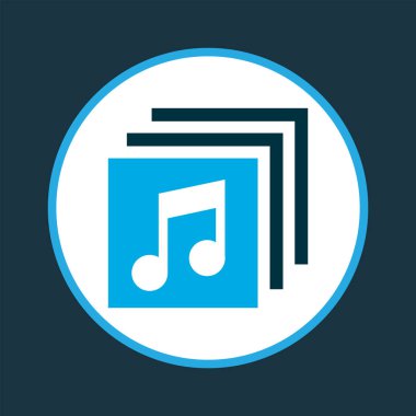 Albüm simgesi renkli sembol. Kaliteli kalite izole müzik ögesi modada.