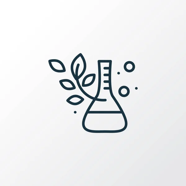 Plant laboratory icon line symbol. Premium quality isolated flask element in trendy style. — ストックベクタ