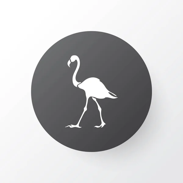 Το Flamingo εικονίδιο συμβόλου. Πριμοδότηση ποιότητας απομονωμένες φτέρωμα στοιχείο σε μοντέρνο στυλ. — Διανυσματικό Αρχείο