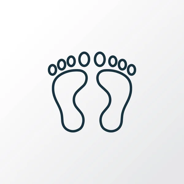 Voetafdrukken pictogram lijn symbool. Premium kwaliteit geïsoleerde voetstap element in trendy stijl. — Stockvector