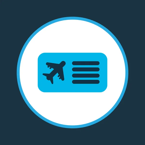 Χρωματιστά σύμβολο εικονίδιο εισιτηρίου αεροπλάνο. Πριμοδότηση ποιότητας απομονωμένες αεροπορική εταιρεία περάσει στοιχείο σε μοντέρνο στυλ. — Διανυσματικό Αρχείο
