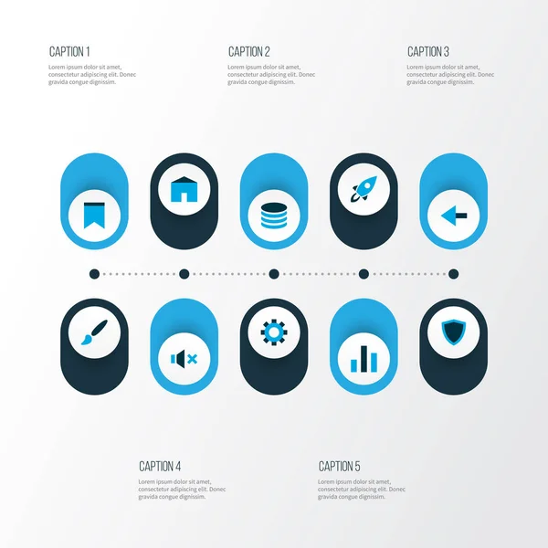 Цветной набор пользовательских значков с запуском, отключением звука, защитой и другими обратными элементами. Изолированные иконки пользователей . — стоковое фото